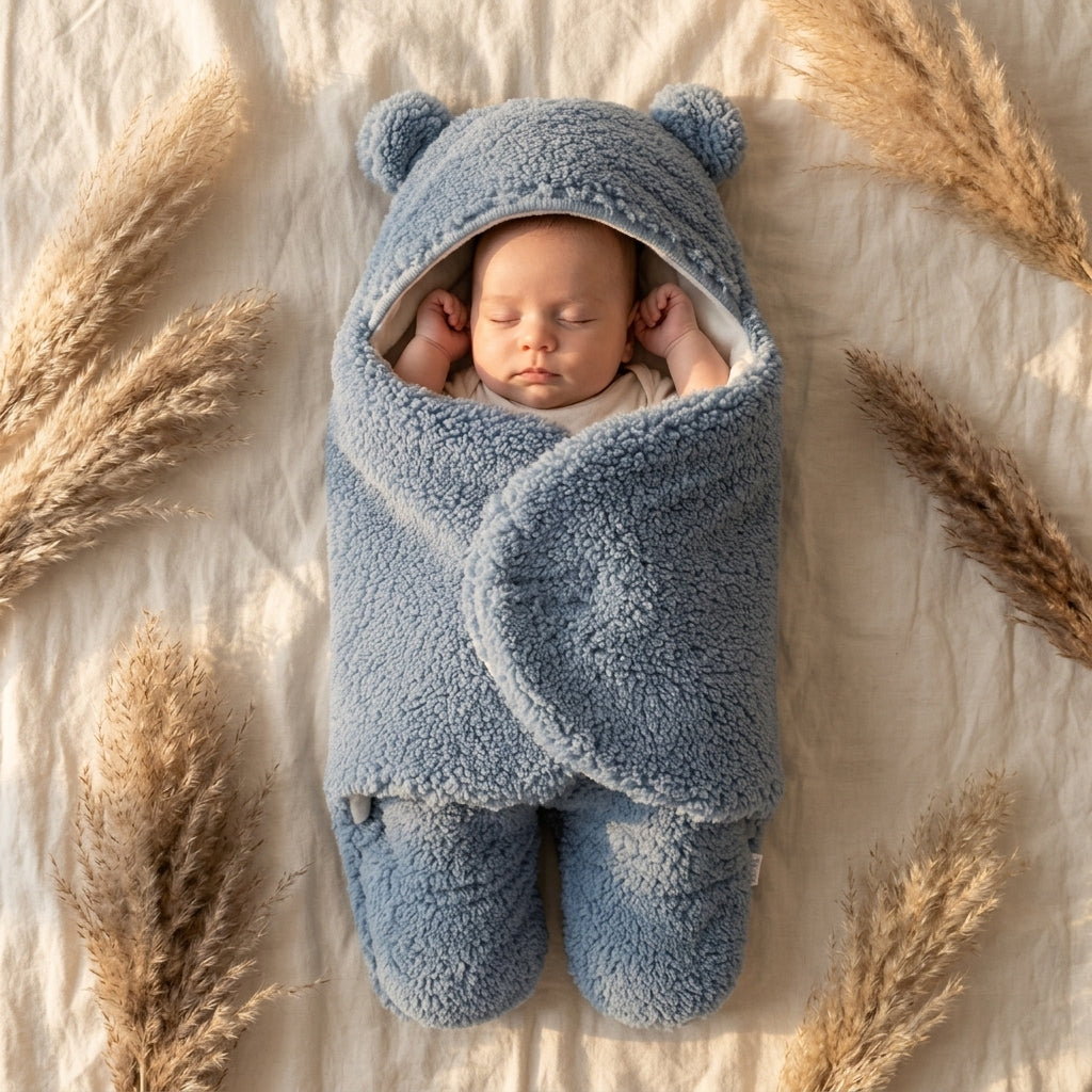 Nid d'ange Bébé - Couverture Polaire Ourson Hiver