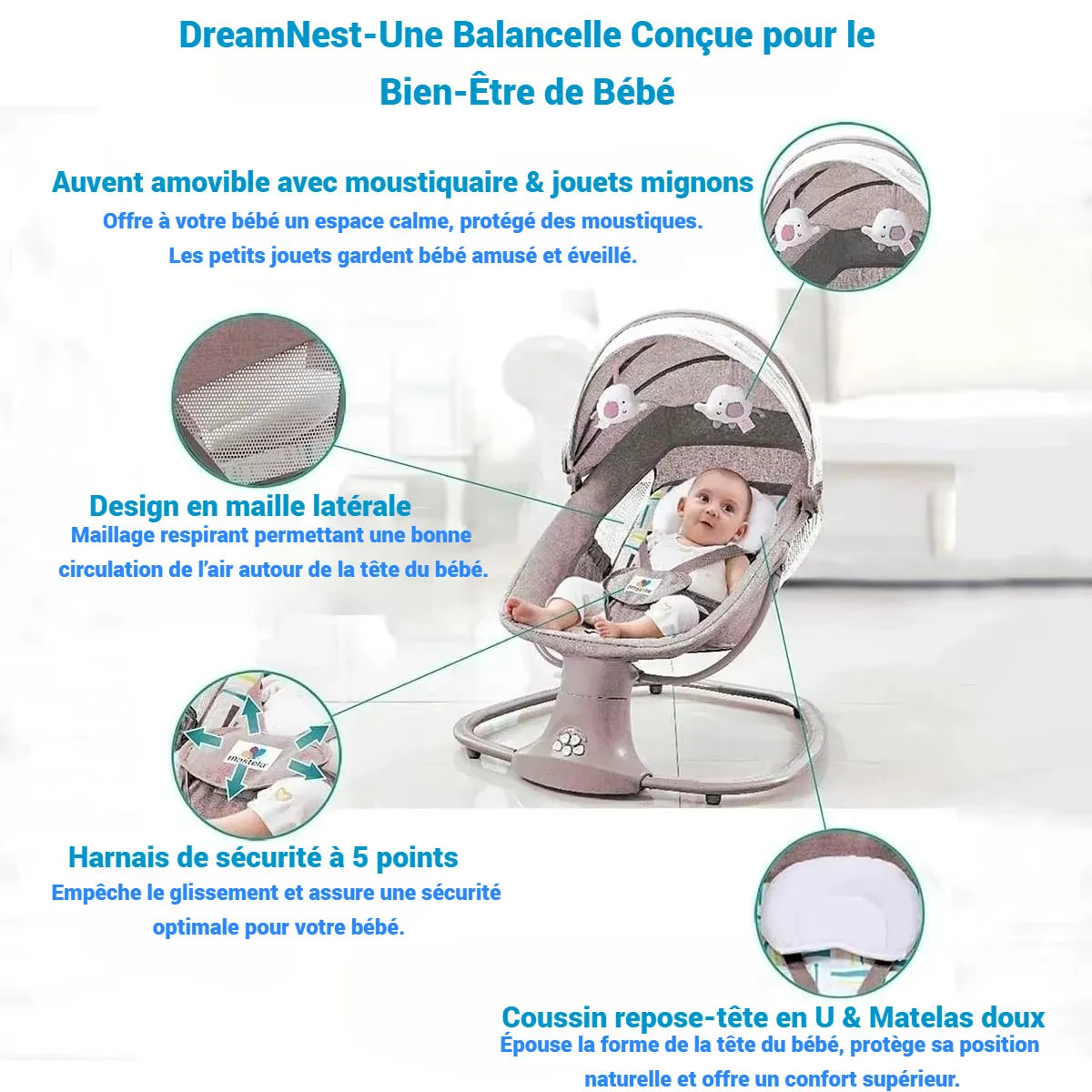 DreamNest™ - Bluetooth Electric Swing