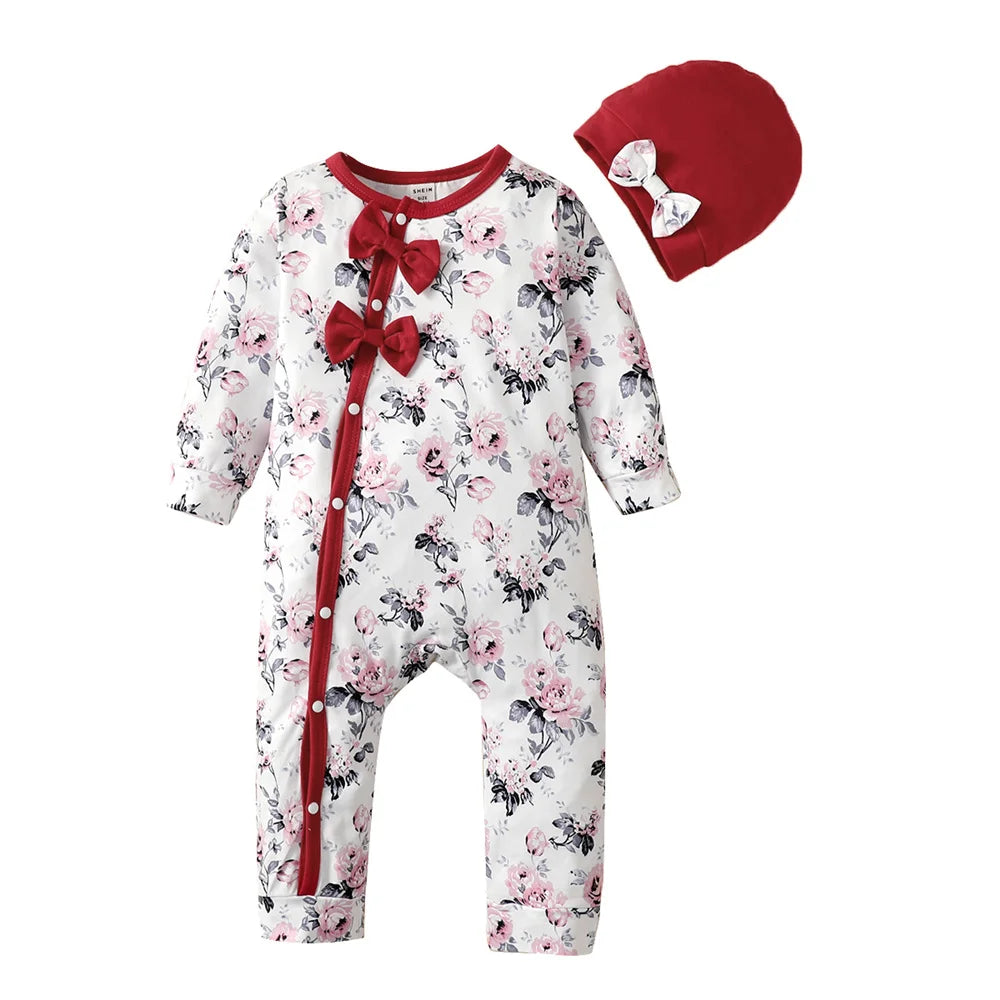 Pagliaccetto neonato floreale