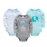 Barboteuse bébé à manches longues | Pack de 3