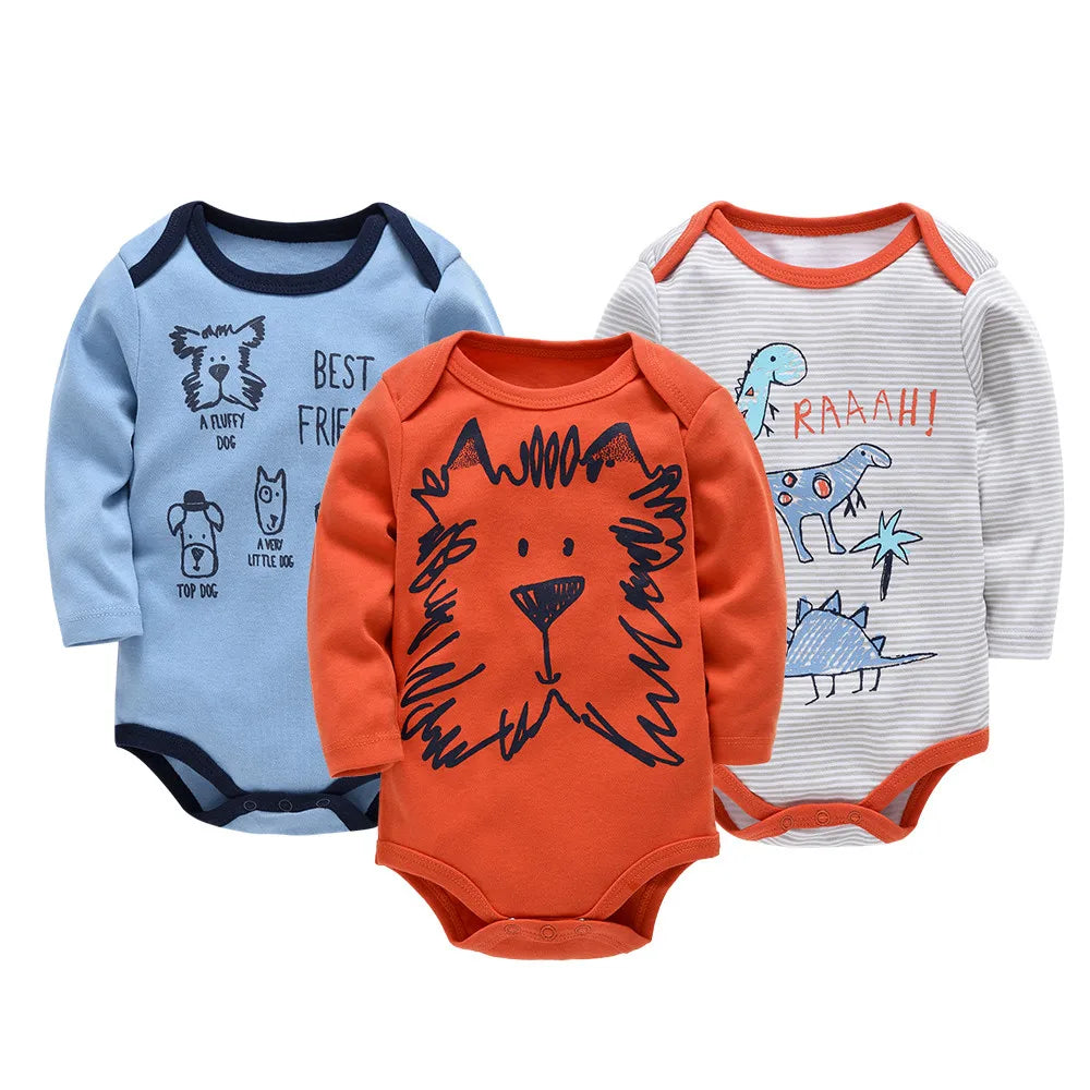 Barboteuse bébé à manches longues | Pack de 3