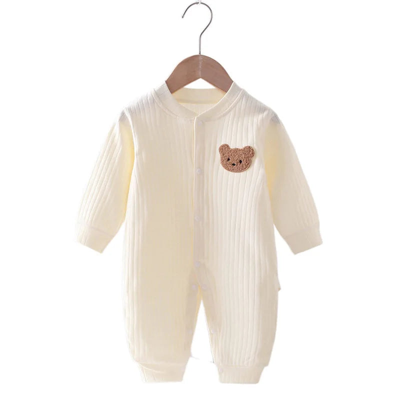 Baby romper with bear print