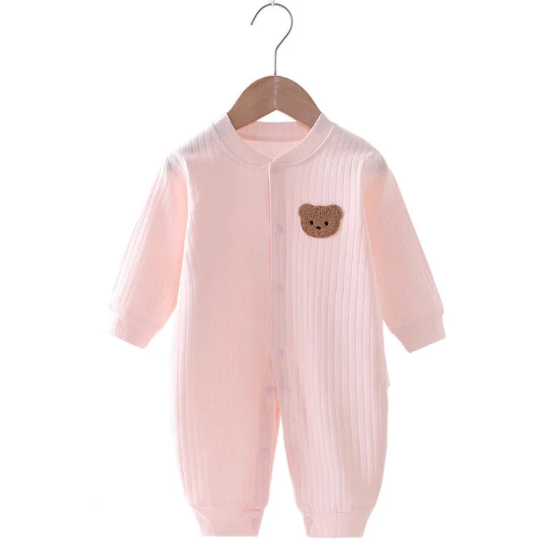 Baby romper with bear print