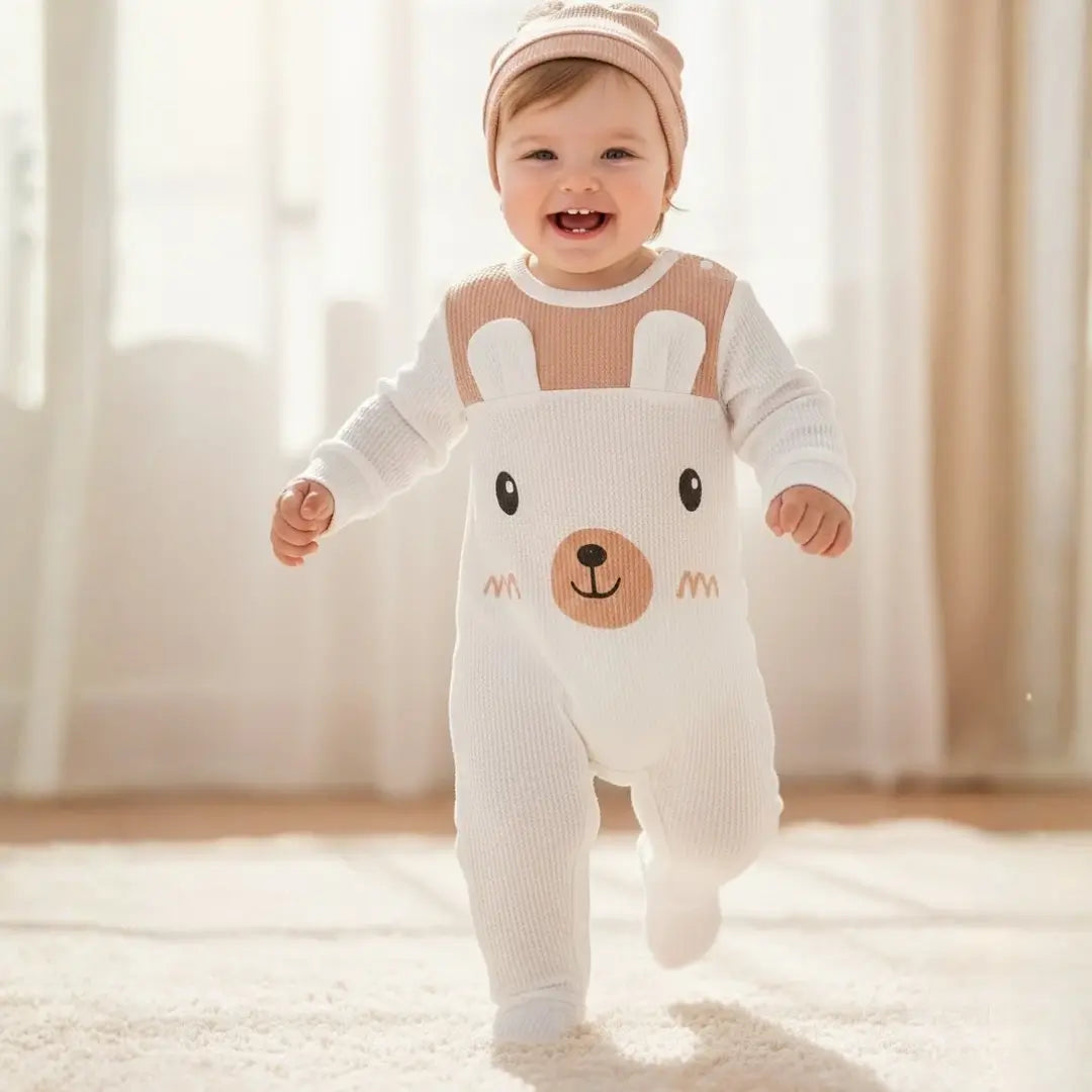 Tutina per bebè con orecchie da orso