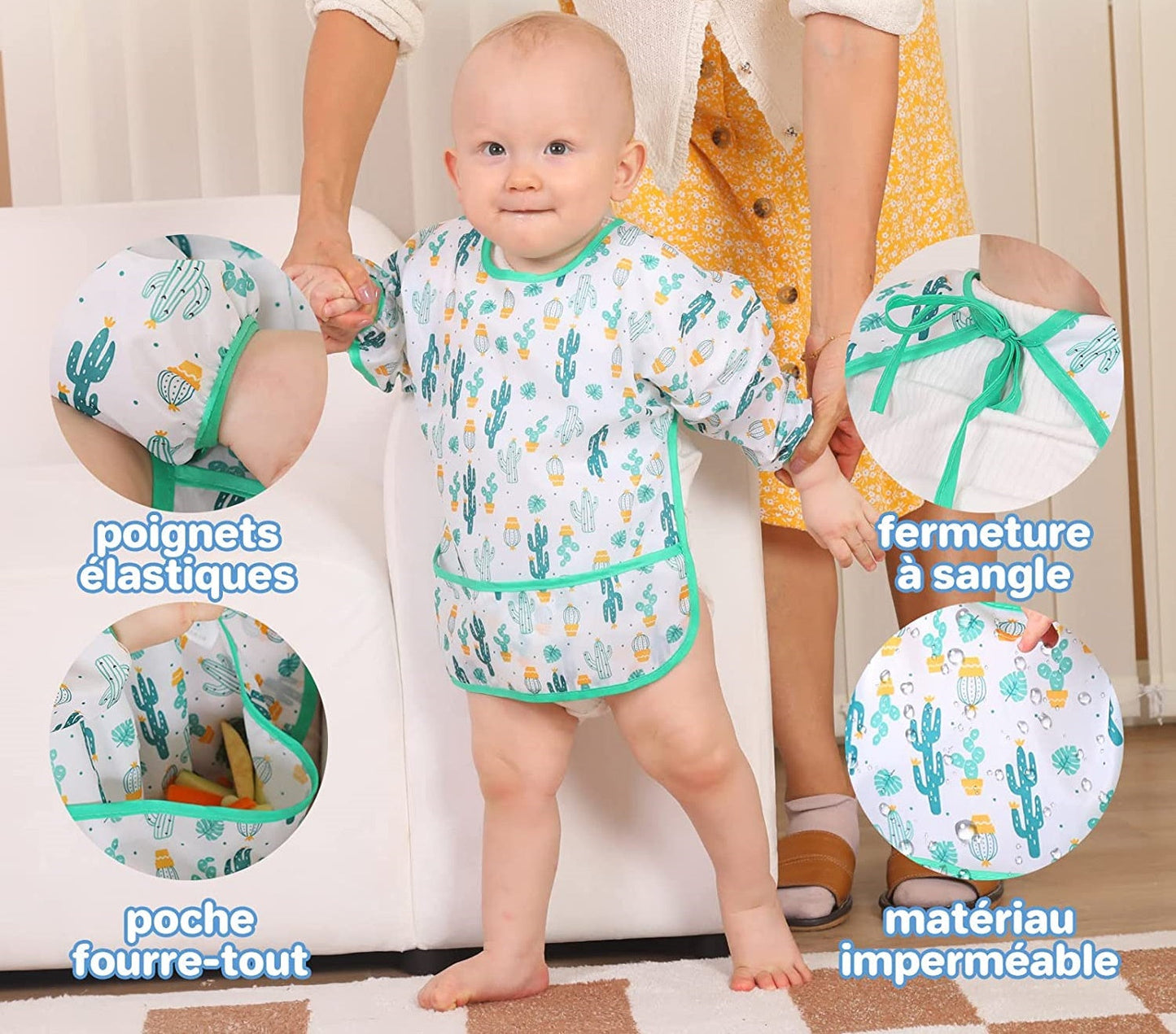 Bavoir Bébé à Manches Longues
