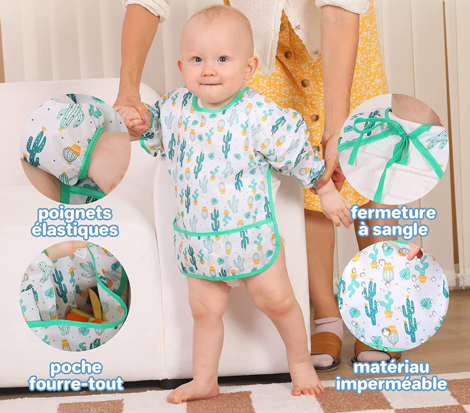 Bavoir Bébé à Manches Longues