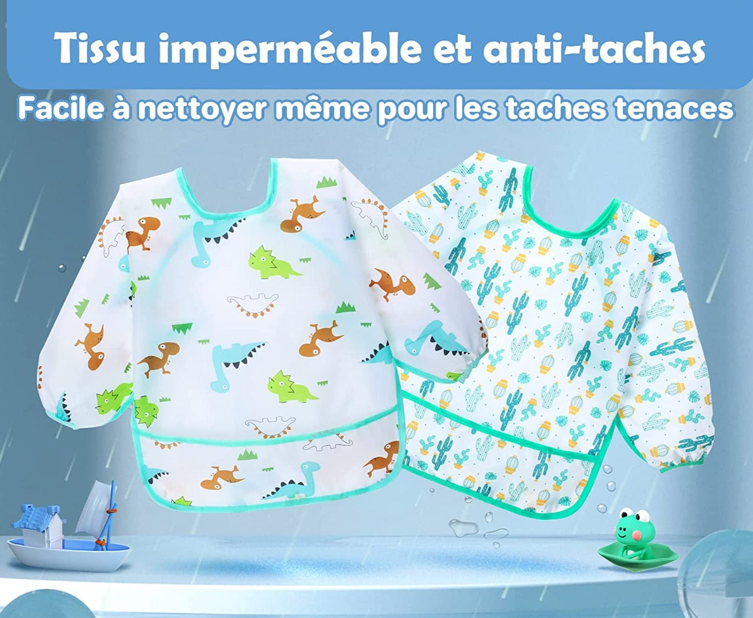 Bavoir Bébé à Manches Longues