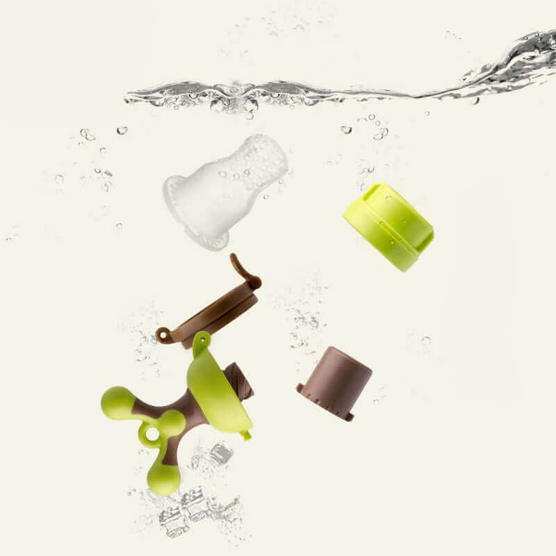 Bite Buddy™ 2-en-1 Distributeur de Nourriture Fraîche & Anneau de Dentition (Sucette en Silicone Sûre)