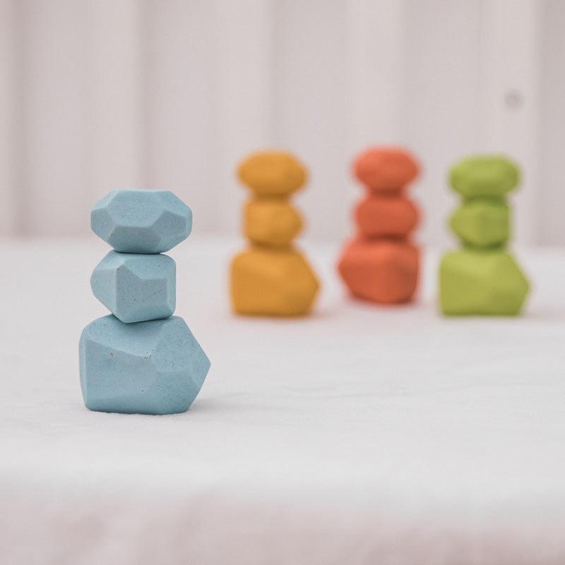 Blocs de construction en bois Montessori