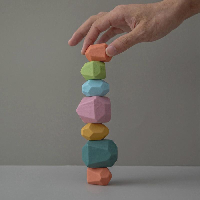 Blocs de construction en bois Montessori