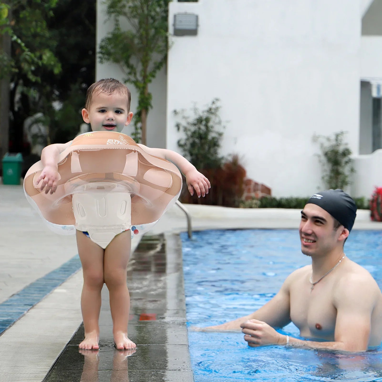 Bozza gonfiabile per neonati con ombrellone anti-UV | Sunsplash