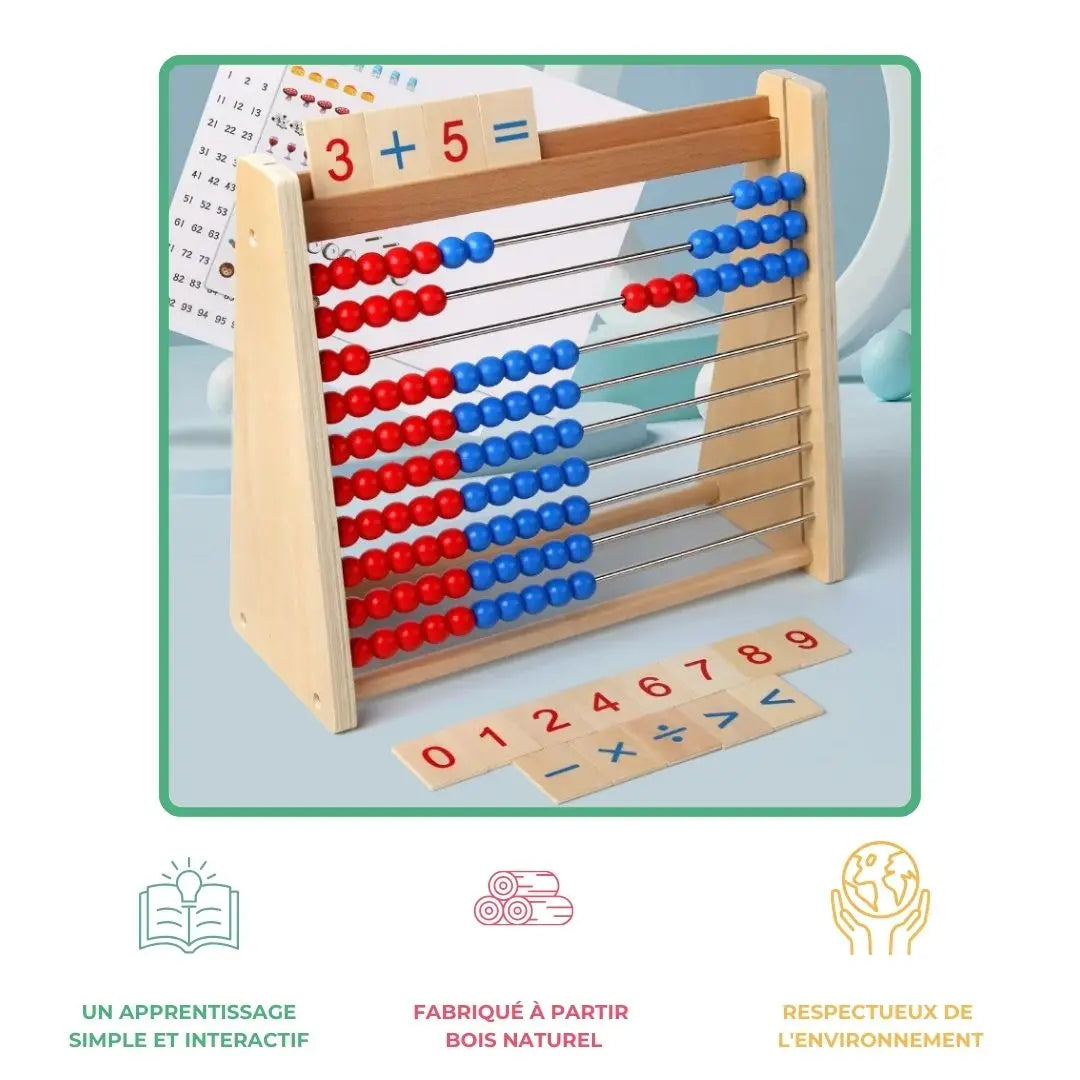 Montessori Chinese Abacus with Included Cards - Boulix™