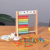Montessori Wooden Educational Abacus with Cards and Sticks - Woodikids™