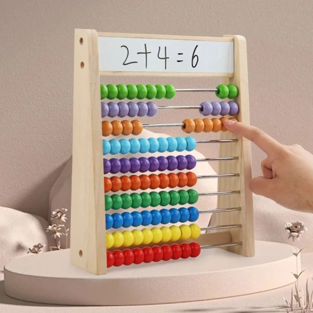 Educational wooden abacus with slate - WoodLearn™