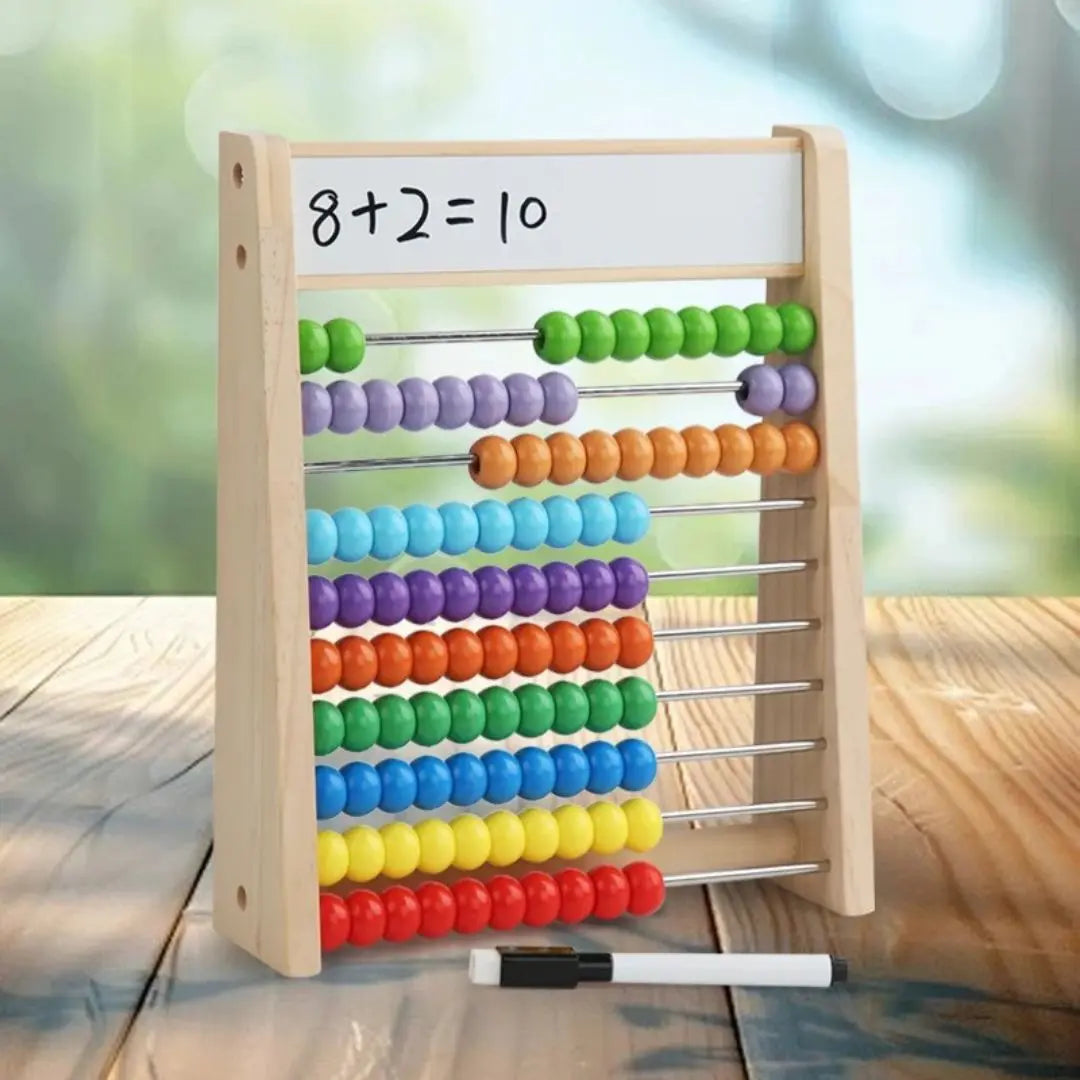 Educational wooden abacus with slate - WoodLearn™