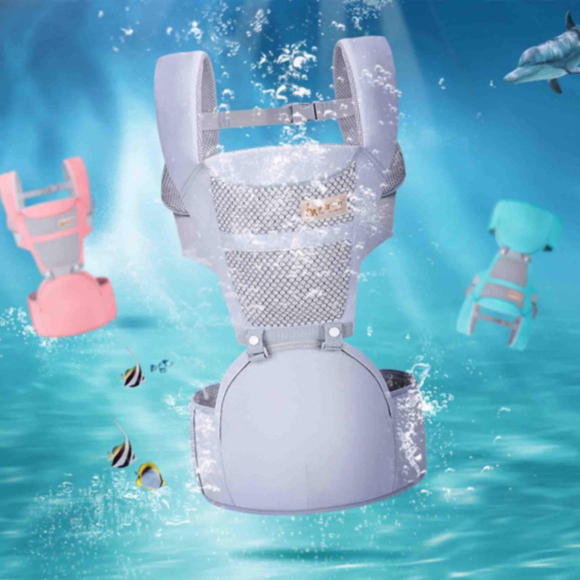 Porte-bébé Air-Mesh Respirant (Ajustement Universel & Siège pour les Hanches)