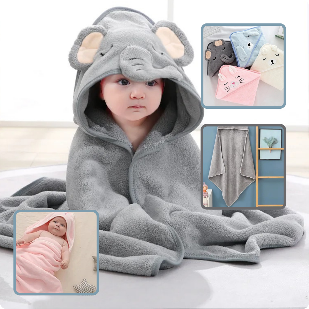 Baby Bath Cape | DadaZoo™ GREY ELEPHANT