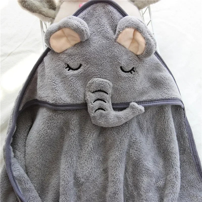 Baby Bath Cape | DadaZoo™ GREY ELEPHANT