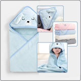 Cape de bain bébé | DadaZoo™ CHIEN BLEU
