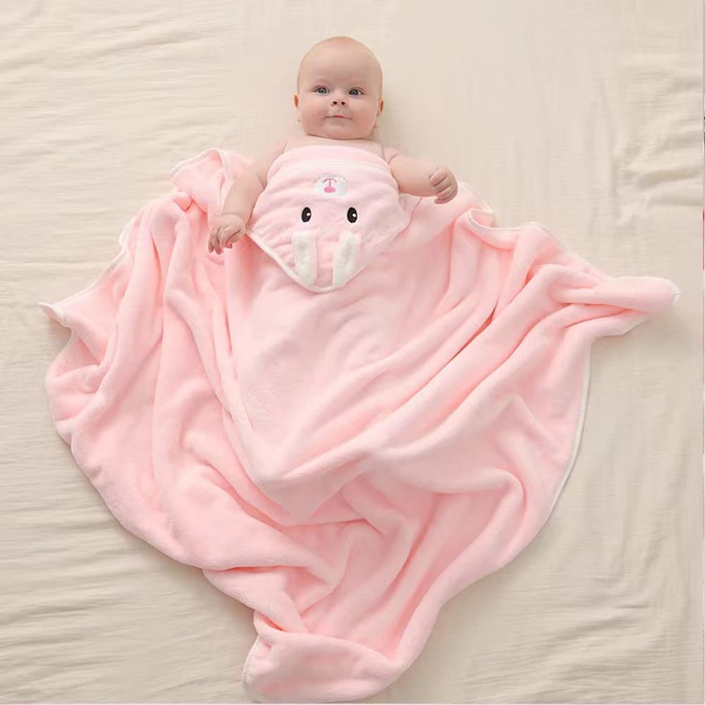 Animal-Patterned Baby Bath Cape