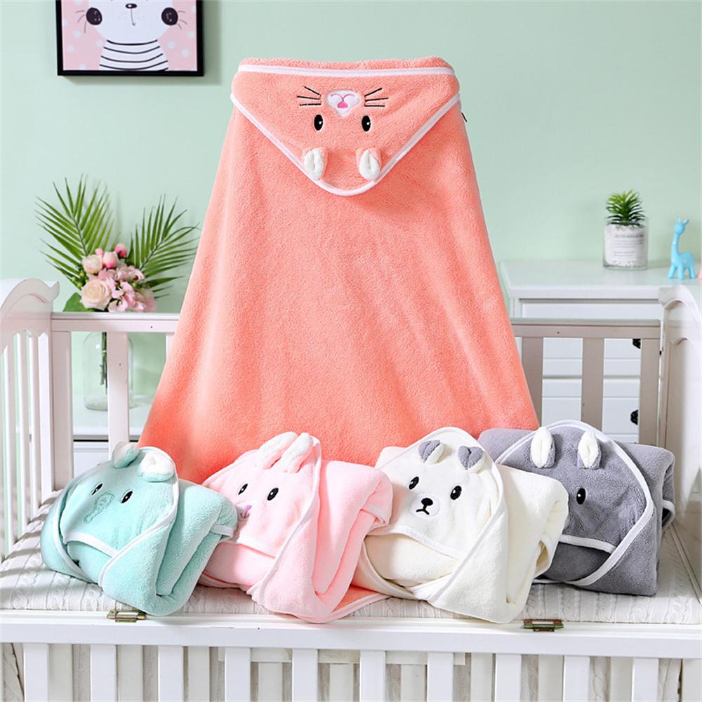 Animal-Patterned Baby Bath Cape
