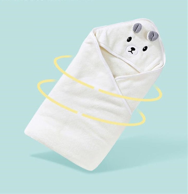 Animal-Patterned Baby Bath Cape