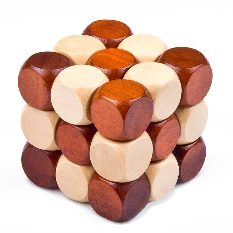 Casse-tête en Bois Cube Serpent
