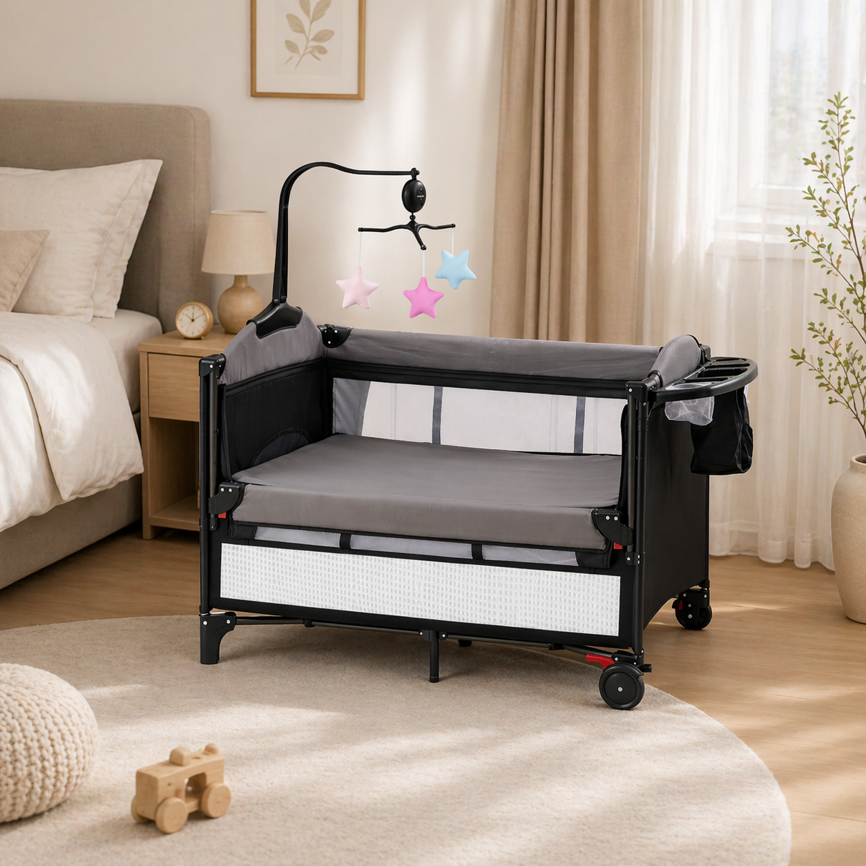 Co-sleeper for large bed