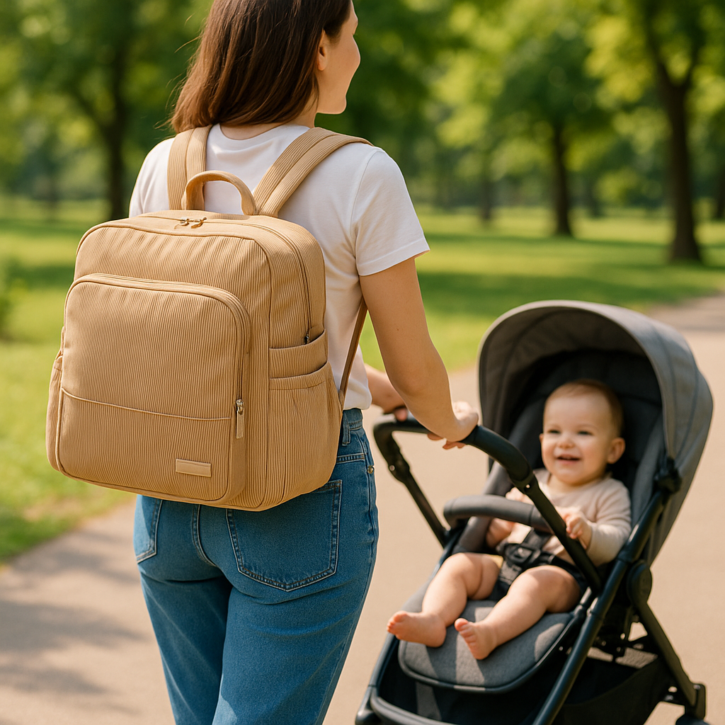 Corduroy baby changing bag | VelvetNest