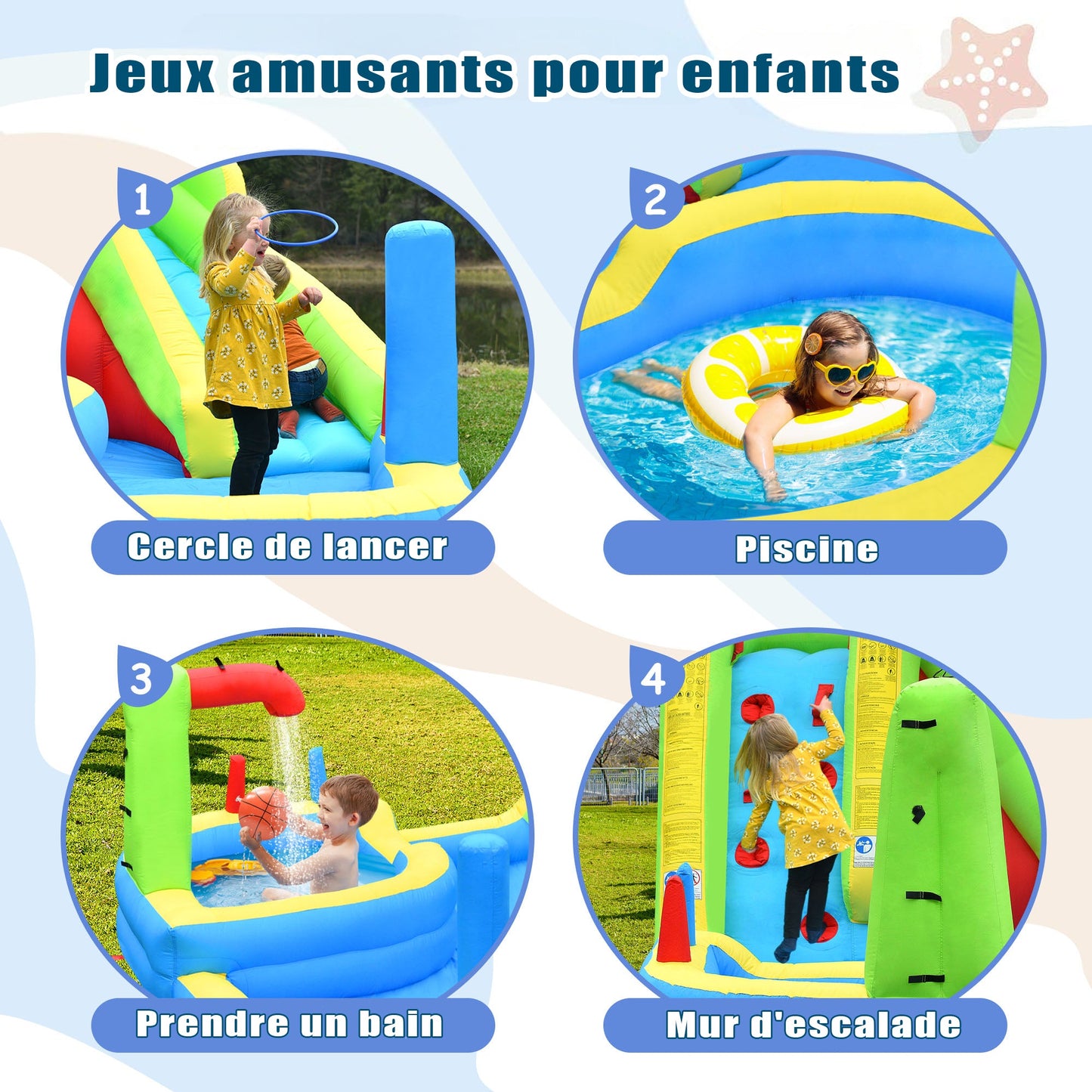 Chateau Gonflable avec Souffleur pour Enfants