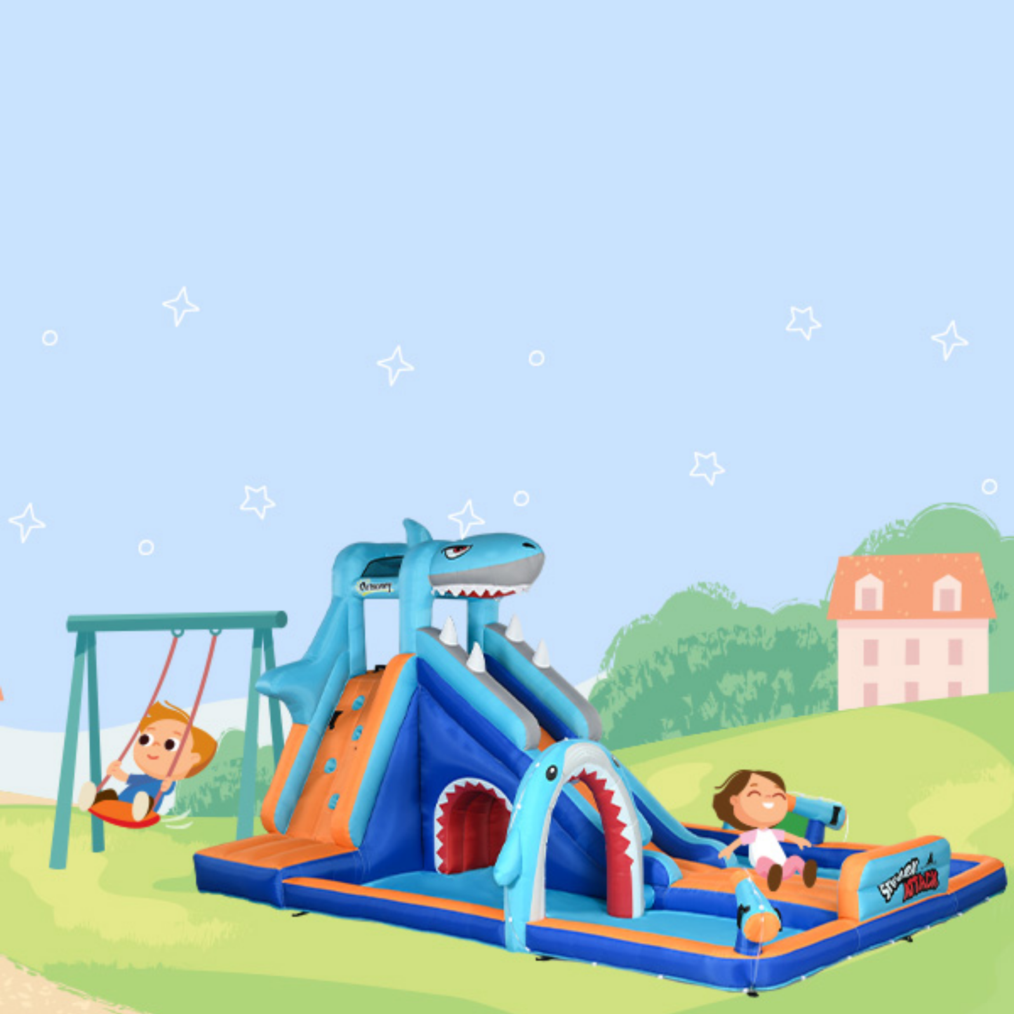 Castello gonfiabile 6 in 1 | HexaJoy
