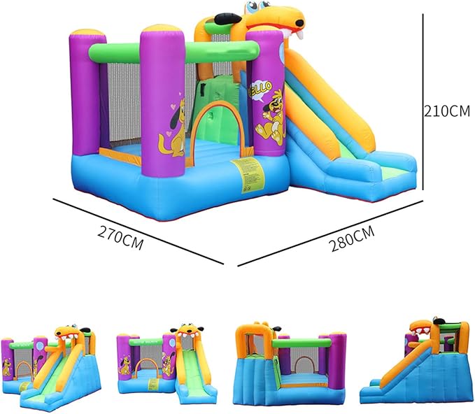 Kids Inflatable Bouncy Castle with Slide | FunSlip
