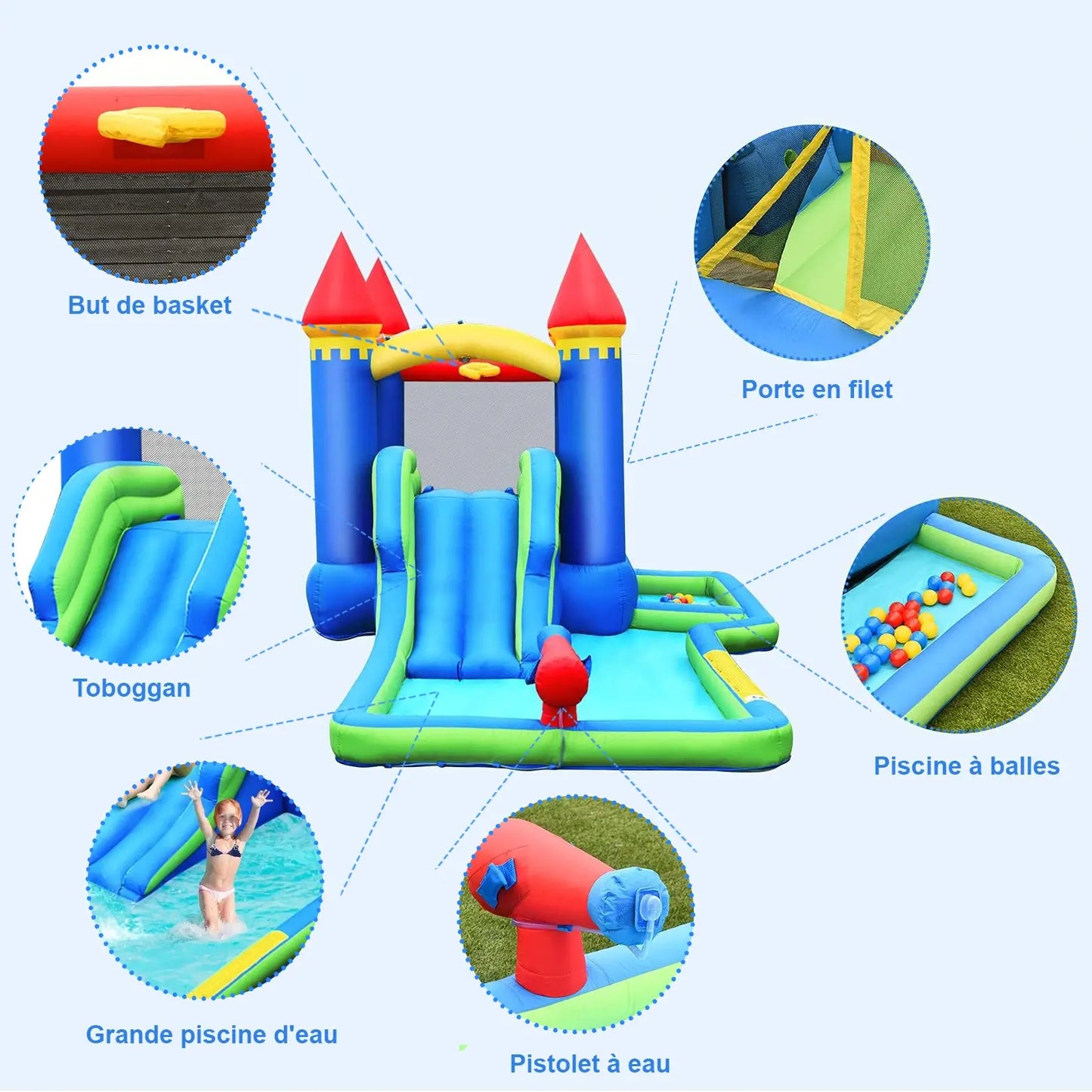 Multi-Activity Inflatable Castle | JoyPark