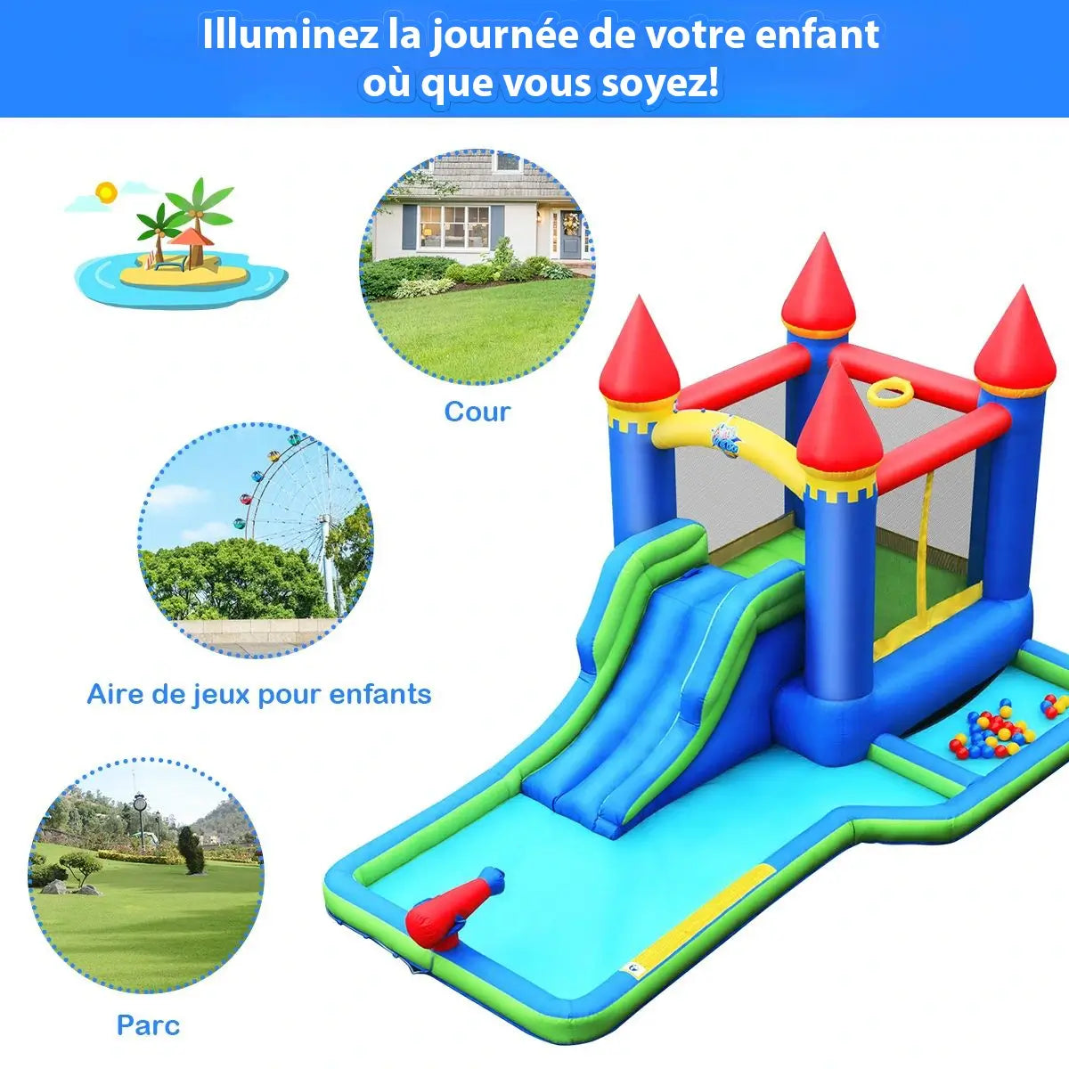 Multi-Activity Inflatable Castle | JoyPark