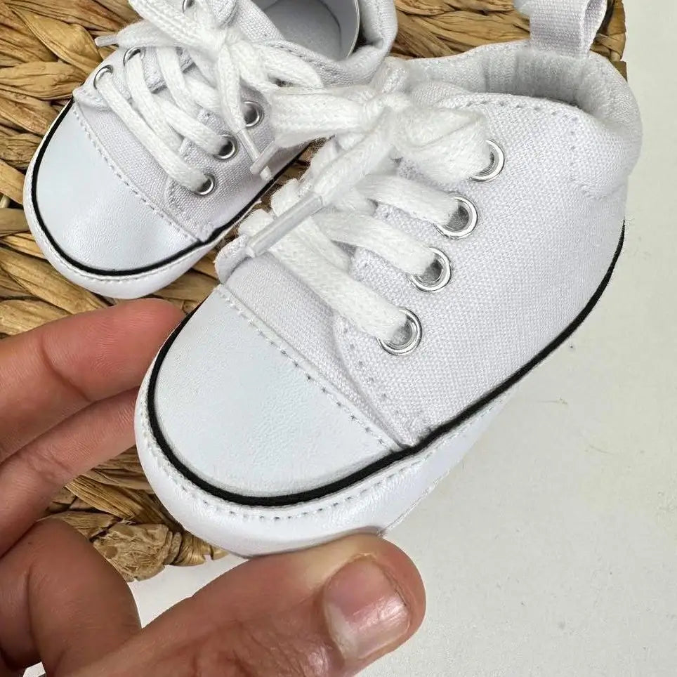Scarpe primi passi per neonati in tela | SoftStart
