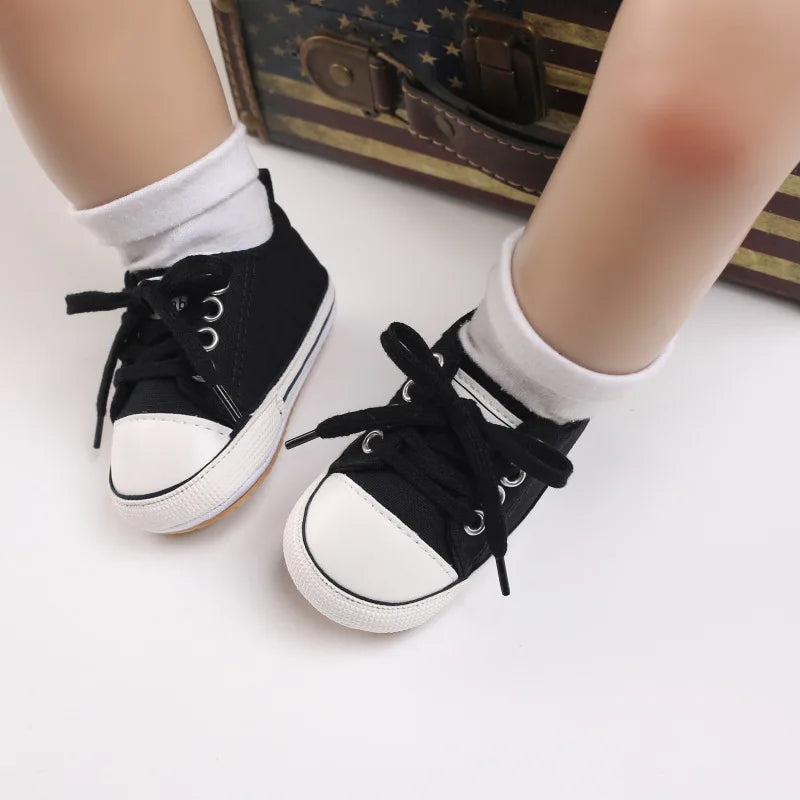 Scarpe primi passi per neonati in tela | SoftStart