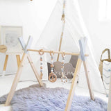 Arche d'Activité en Bois CherubWood™ Céleste pour Bébé (Centre d'Activités Montessori)