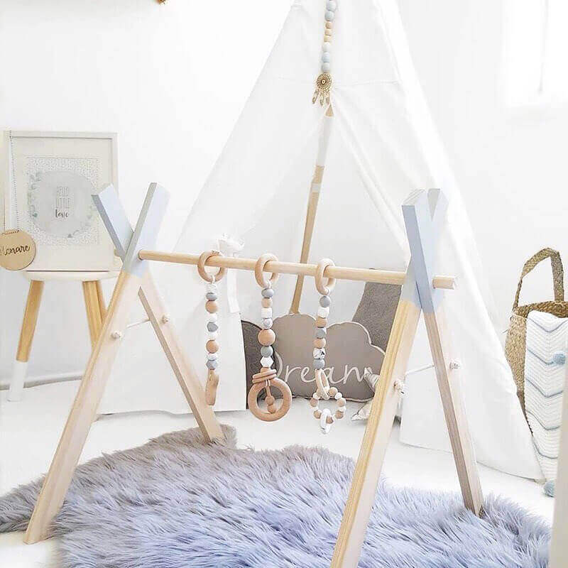 Arche d'Activité en Bois CherubWood™ Céleste pour Bébé (Centre d'Activités Montessori)