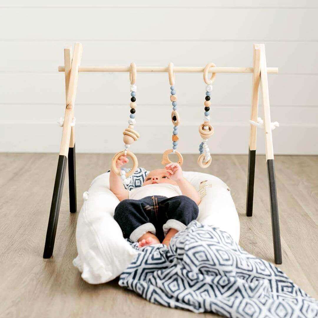 Arche d'Activité en Bois CherubWood™ Céleste pour Bébé (Centre d'Activités Montessori)