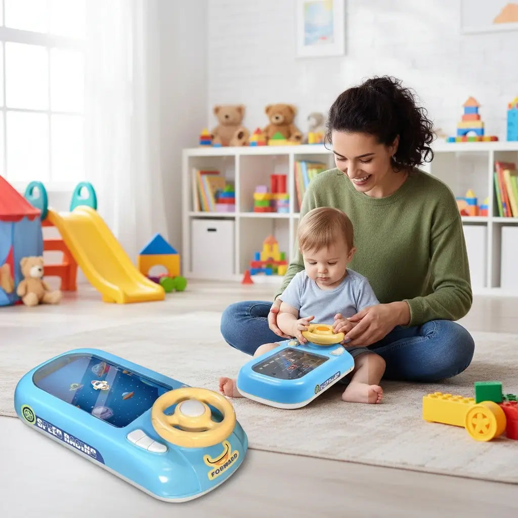 Circuit voiture enfant avec volant interactif | MiniDrive