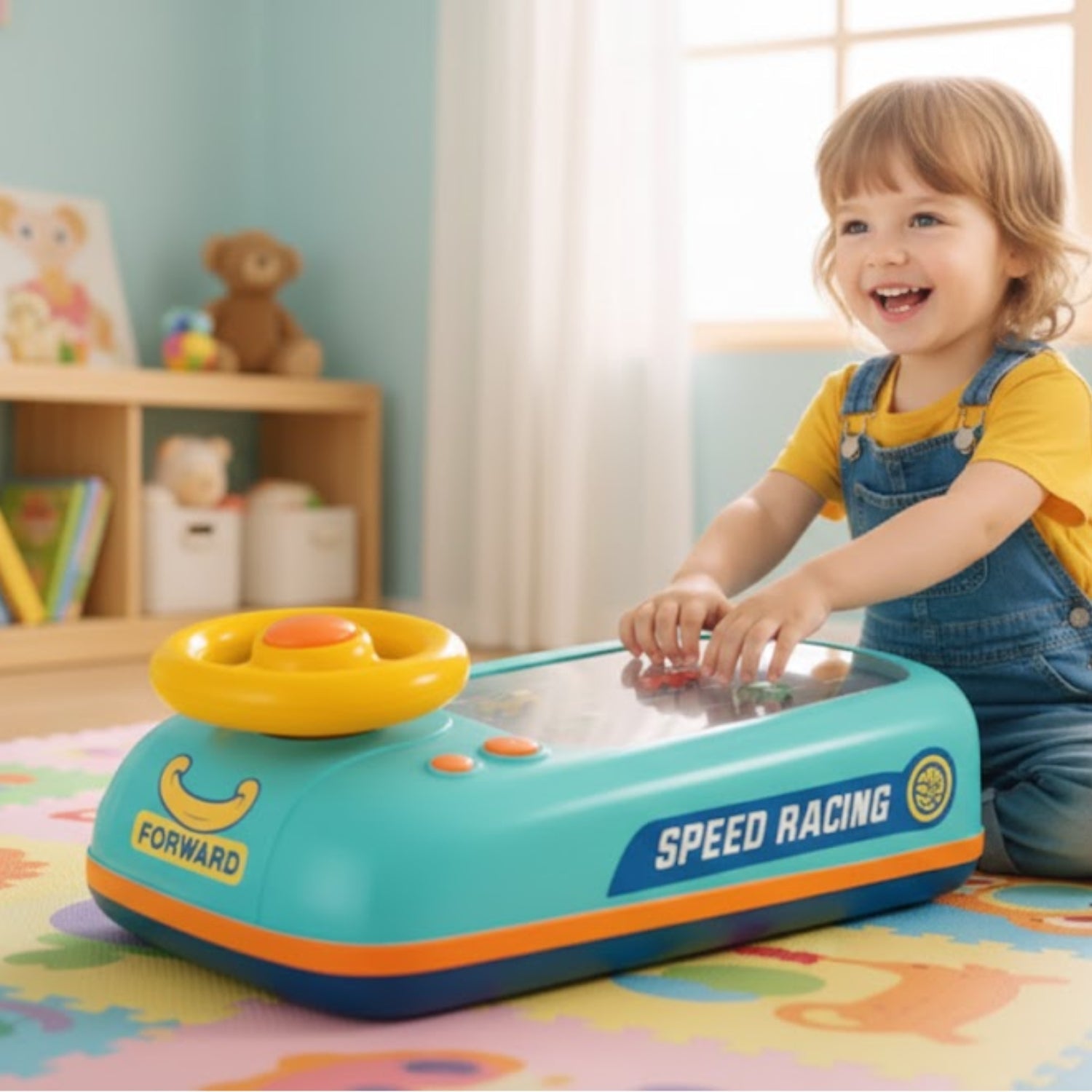 Circuit voiture enfant avec volant interactif | MiniDrive