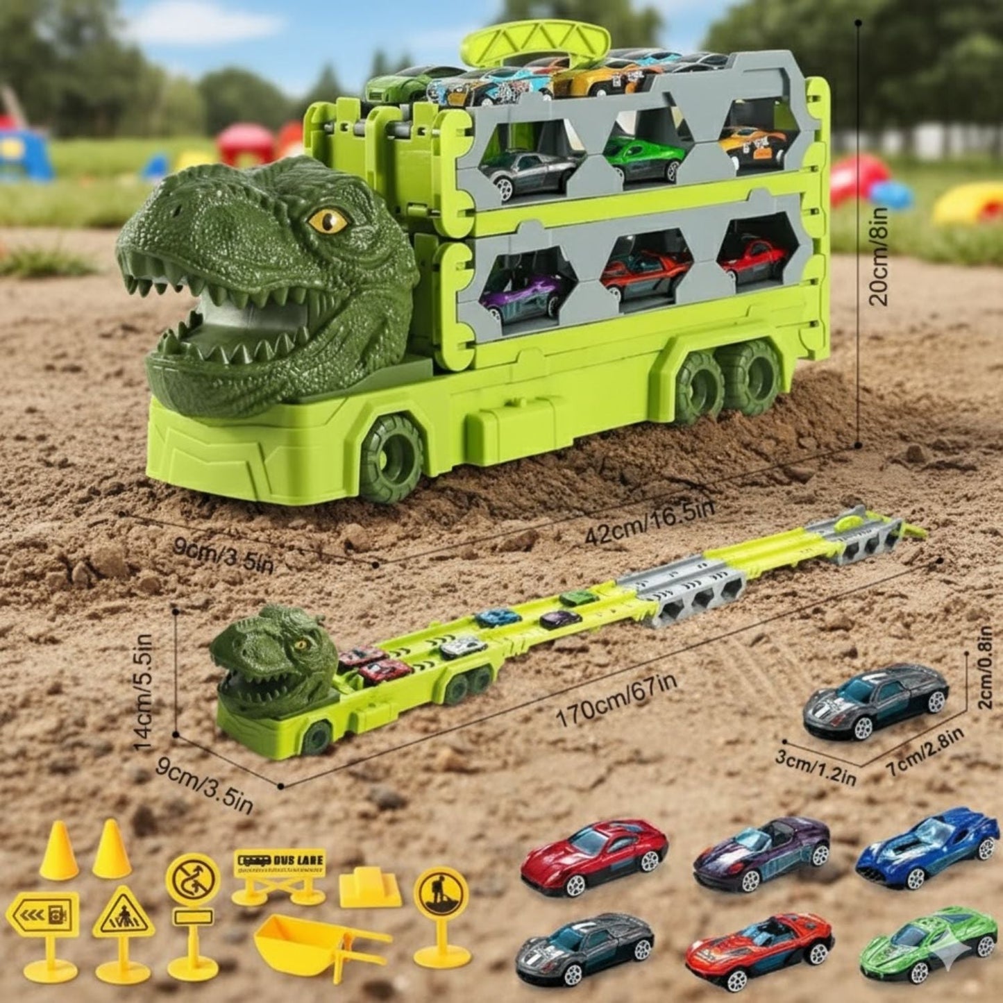 Dinosaur Car Track for Kids | MegaLoop