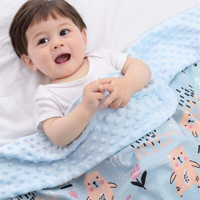 Sensory Cloud™ 3D Minky Dot Baby Blanket (Soothing Bubble Texture)