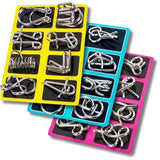 Metal Brain Teaser Puzzle Set, 8 Pieces