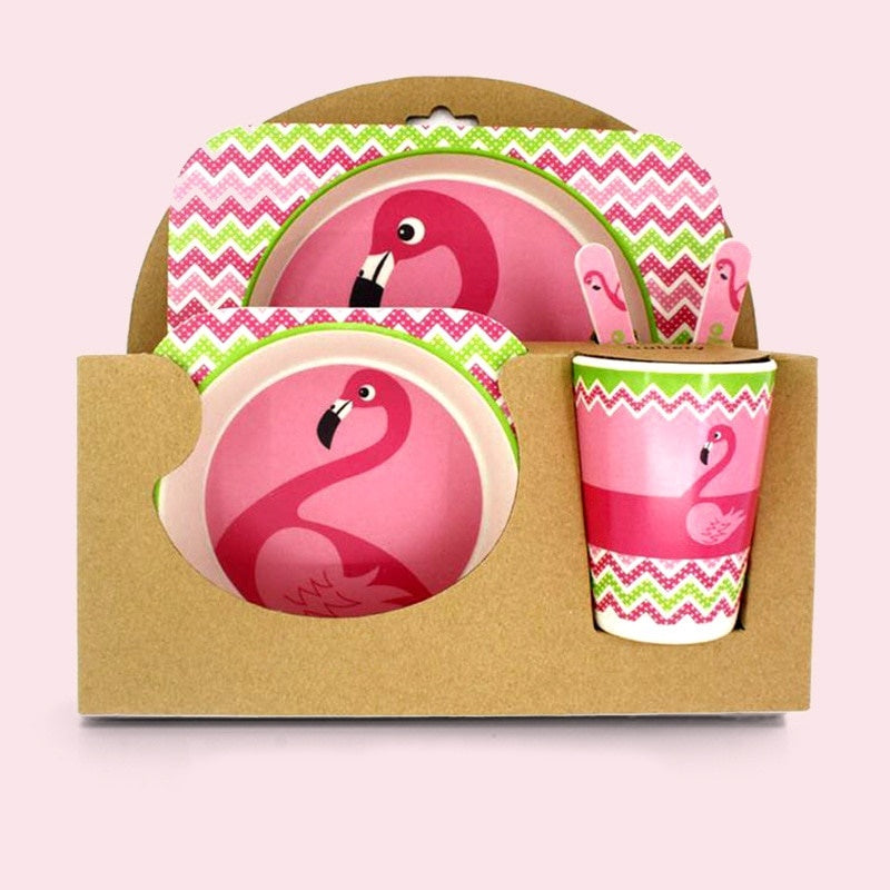 Coffret Repas Bébé à Motifs d'Animaux