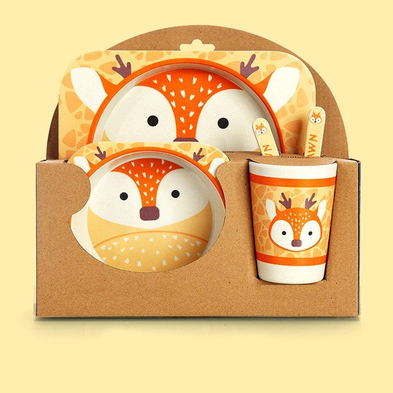 Coffret Repas Bébé à Motifs d'Animaux