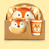 Coffret Repas Bébé à Motifs d'Animaux
