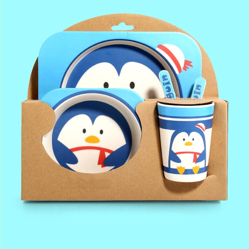 Coffret Repas Bébé à Motifs d'Animaux