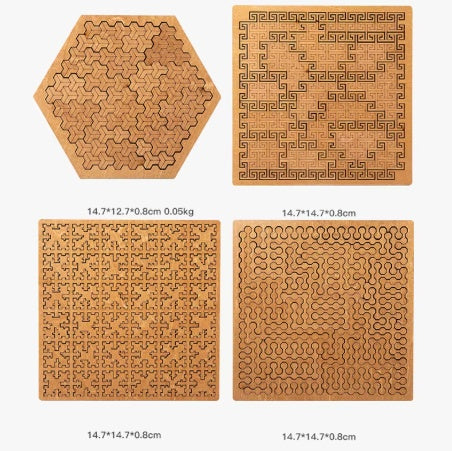 Casse Tête en bois : collection de Tangram défis
