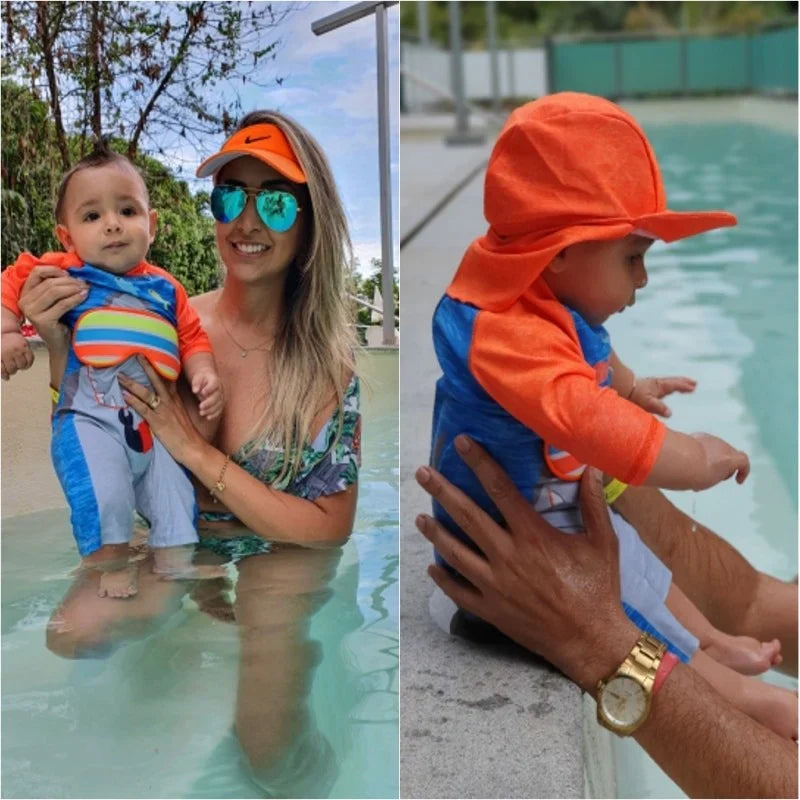 Baby Anti-UV Swimsuit for Boys and Girls with Animal Print